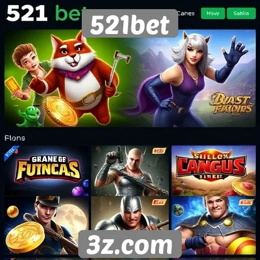 Comparação de jogos disponíveis no 521bet